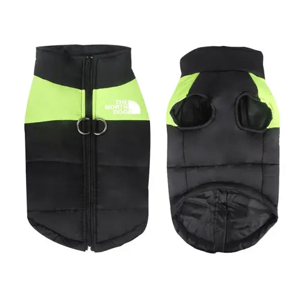 Winter Dog Clothes – Waterproof Warm Vest & Ski Coat for Dogs & Cats Sizes S–5XL Multiple Colors - green / S