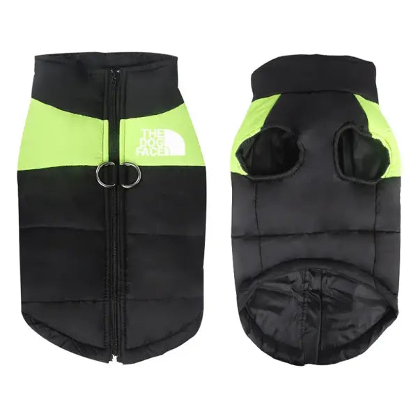 Winter Dog Clothes – Waterproof Warm Vest & Ski Coat for Dogs & Cats Sizes S–5XL Multiple Colors - Green2 / XL