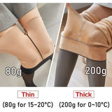 Women’s Fleece Winter Leggings – High-Elastic Thermal Stockings with Heart Print Sexy & Warm (80/200g)