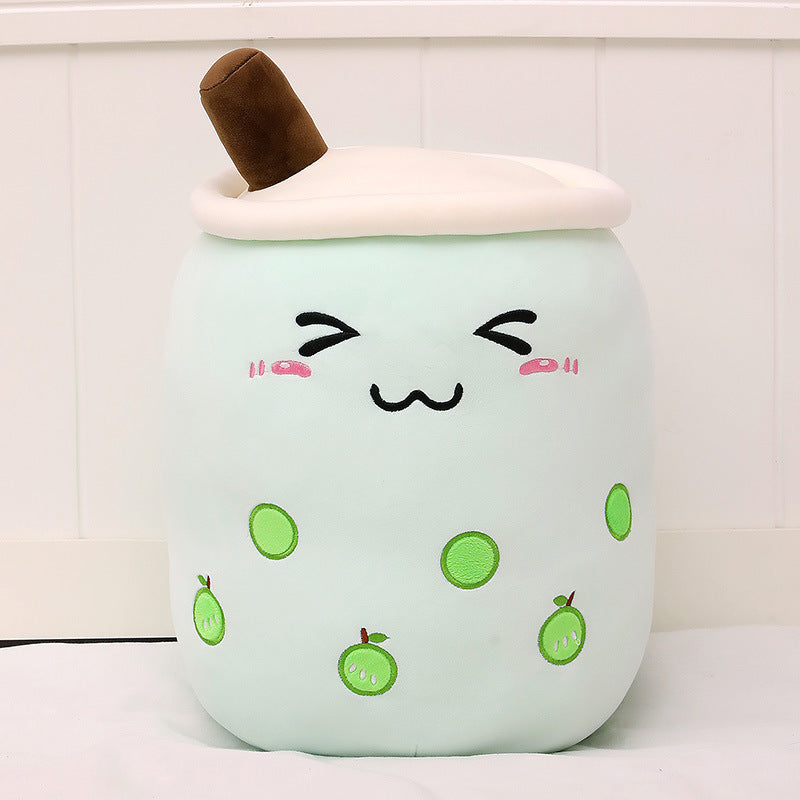 Cute Fruit Drink Plush Doll and Stuffed Animal Hugging Pillow - Green apple / 50CM