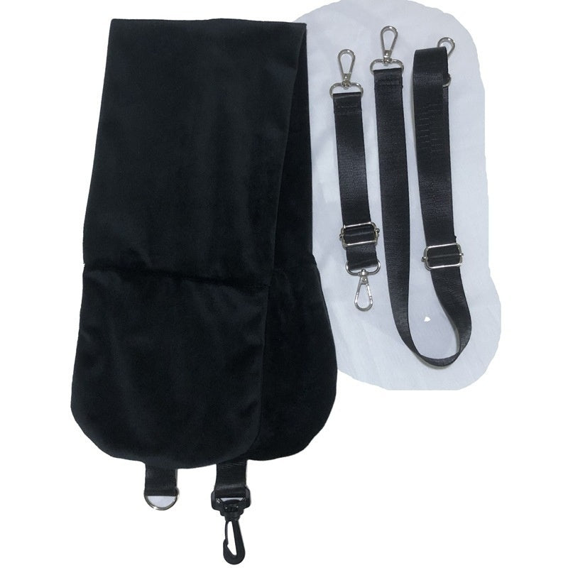 Long-Distance Airplane Portable U-Shaped Pillow - Black / 96x18