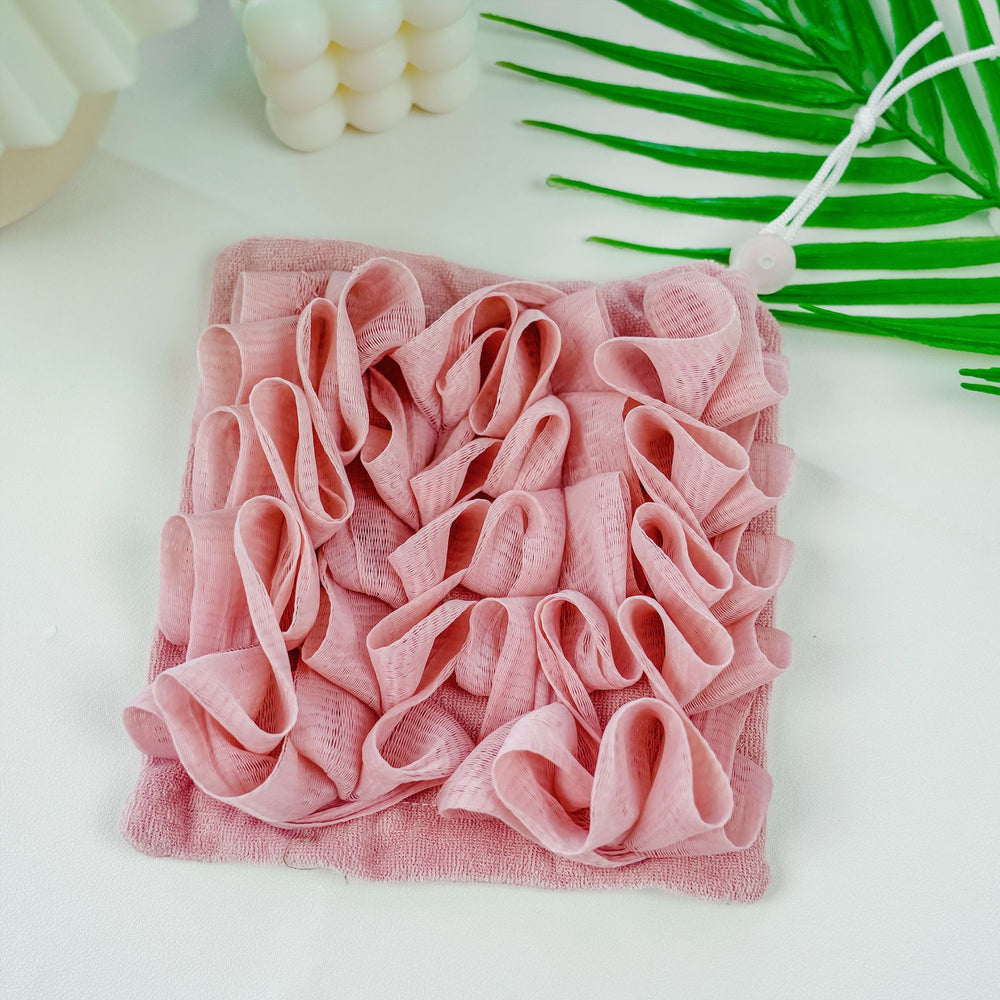 Two-in-one Foaming Net Ball Can Not Disperse Soap Foaming Net - Pink / 17x17cm