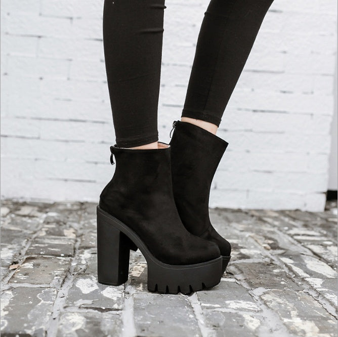 Platform Women Ankle Boots with mso-number-format general Style