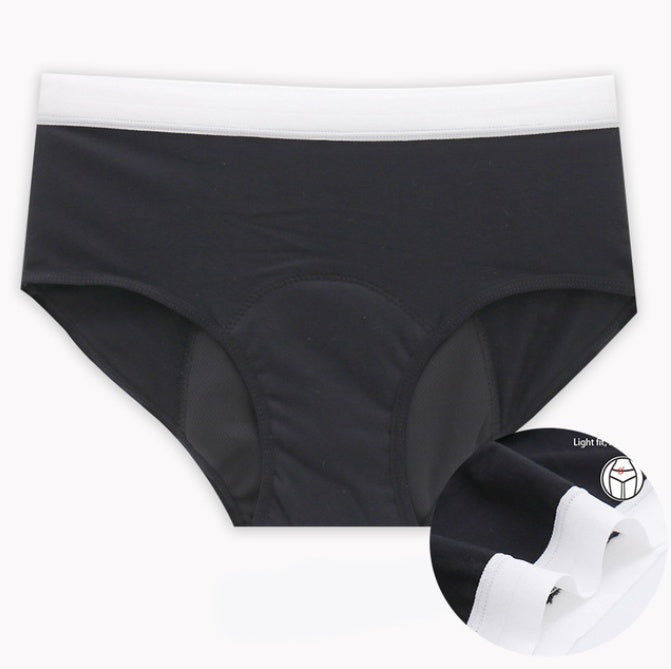 Large Size Leak Proof Cotton Fabric Menstrual Underwear - White waist / 2XL / 1PC - Underwear