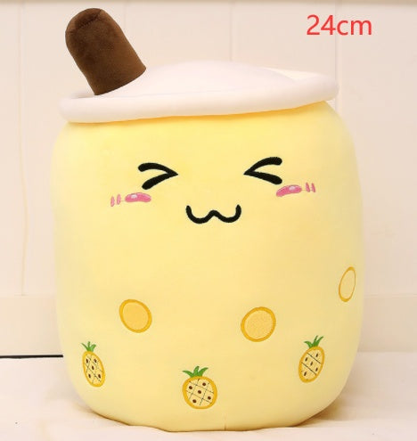 Cute Fruit Drink Plush Doll and Stuffed Animal Hugging Pillow - Yellow / 24CM