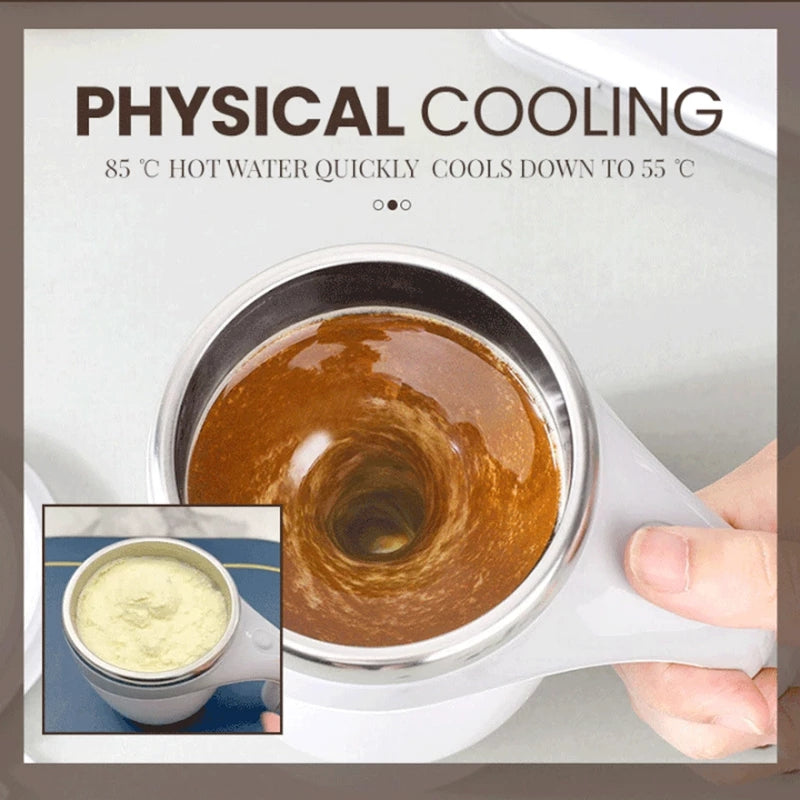 Portable Automatic Stirring Cup for Coffee and Tea