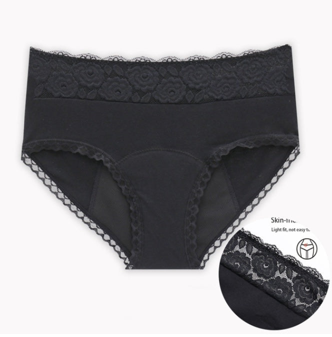Large Size Leak Proof Cotton Fabric Menstrual Underwear - Lace flower / 2XL / 1PC - Underwear
