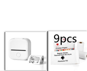 Phomemo T02 Portable Bluetooth Thermal Label Printer - White Set4 / USB