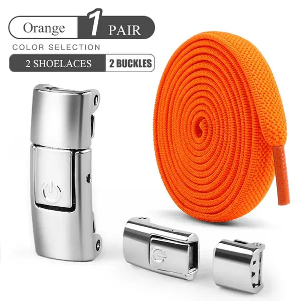 8mm No Tie Shoe Laces Press Lock Shoelaces Without Ties Elastic Laces Sneaker Kids Adult Widened Flat Shoelace