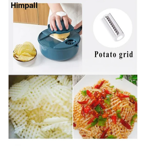 9-in-1 Vegetable Cutter for Efficient Food Preparation and Versatile