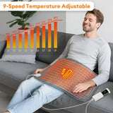Electric Heating Pad 30×60cm – 9-Level 4-Mode Hot Blanket for Abdomen Shoulder Knee & Legs Washable Winter Warmer