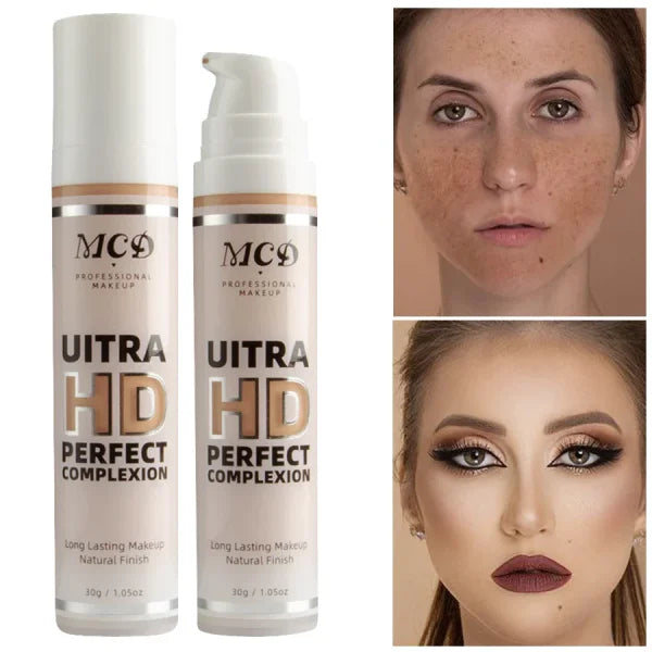 9 Shade Full Coverage Concealer – Liquid Foundation & Natural Matte Cushion Base Makeup - Himpall