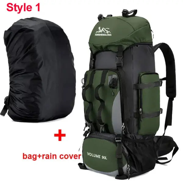 Large capacity 90L waterproof trekking bag for camping - AG ad cover style 1