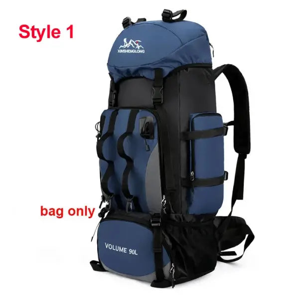 Large capacity 90L waterproof trekking bag for camping - DBU style 1