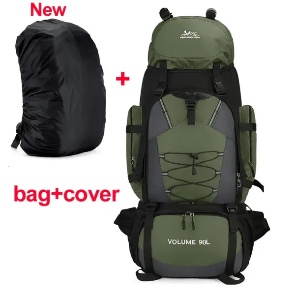 Large capacity 90L waterproof trekking bag for camping - AG ad cover New