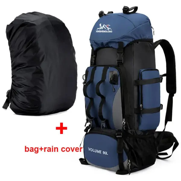 Large capacity 90L waterproof trekking bag for camping - DBU ad cover