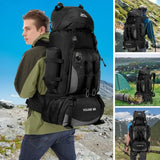Large capacity 90L waterproof trekking bag for camping