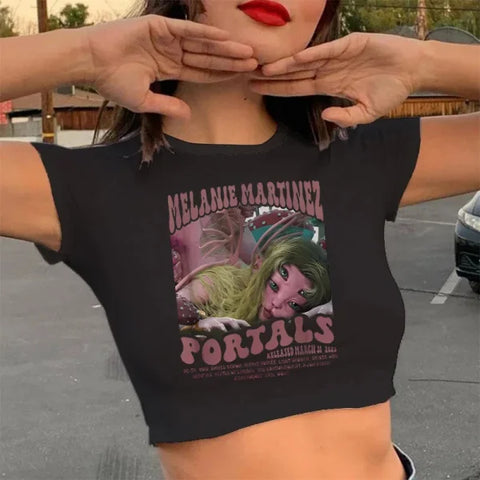 90s Crop Top – Melanie Martinez Kawaii T-Shirt for Women