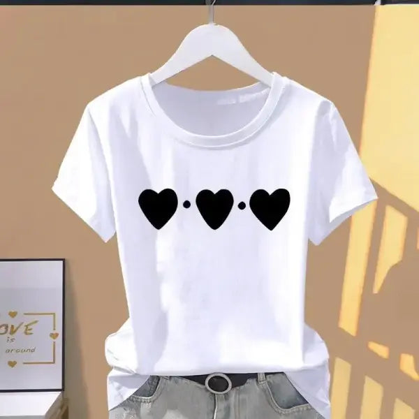 90s Y2K Floral Graphic T-Shirt – Women’s Casual Short Sleeve Retro Fashion Tee - 450 / XXL