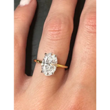 925 Sterling Silver Zircon Oval Ring – Luxury Engagement & Wedding Jewelry for Women (1–8CT)