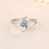 925 Sterling Silver Ring Simple Generous Zircon luxury High Quality For Women Rings Wedding Fine Jewelry Accessories