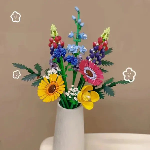 939PCS Romantic Wildflower Bouquet Building Blocks (10313) - Valentine’s Day Gift for Girlfriend - Flower / CHINA