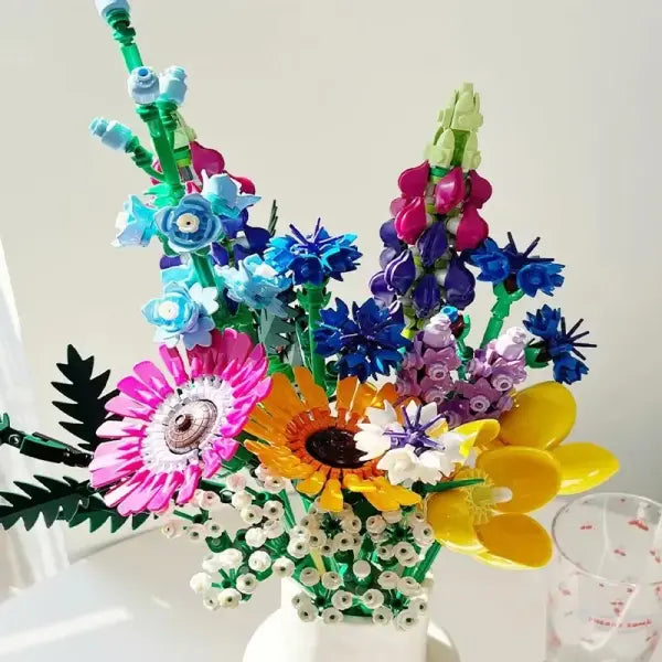 939PCS Romantic Wildflower Bouquet Building Blocks (10313) - Valentine’s Day Gift for Girlfriend - Flower / CHINA