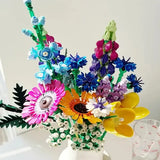 939PCS Romantic Wildflower Bouquet Building Blocks (10313) - Valentine’s Day Gift for Girlfriend - Flower / CHINA