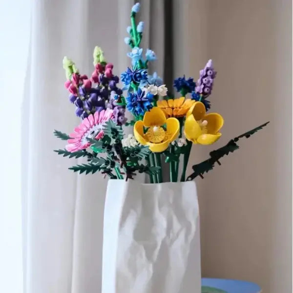 939PCS Romantic Wildflower Bouquet Building Blocks (10313) - Valentine’s Day Gift for Girlfriend - Flower / CHINA