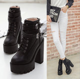 Platform Women Ankle Boots with mso-number-format general Style
