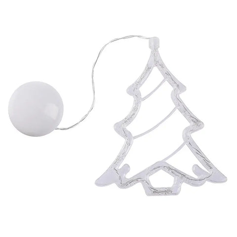 Christmas LED Suction Cup Chandelier featuring Santa Elk and Snowman Lights - Christmas tree