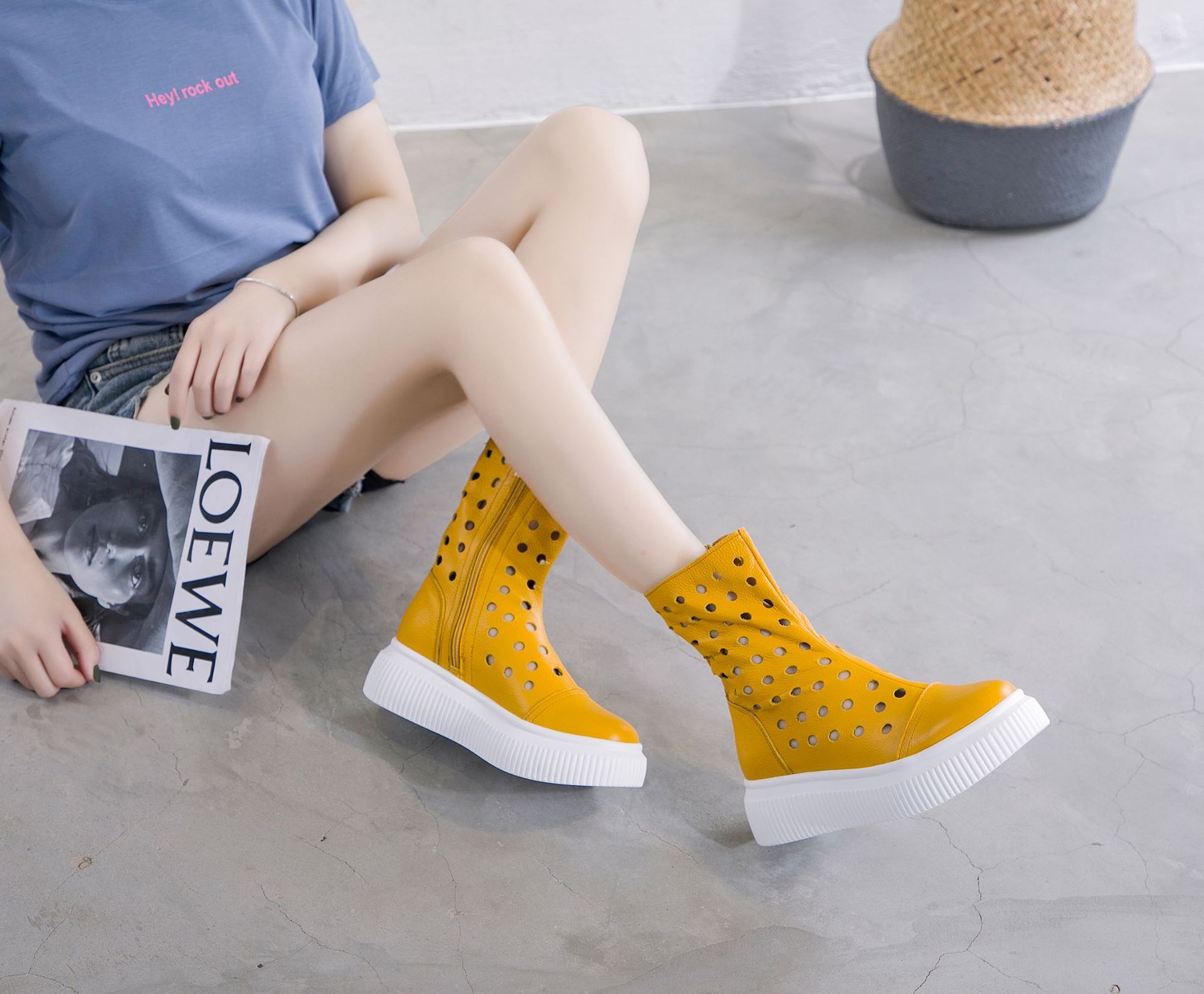 Ladies Fashion Personality Breathable Platform Shoes - Hair Remover