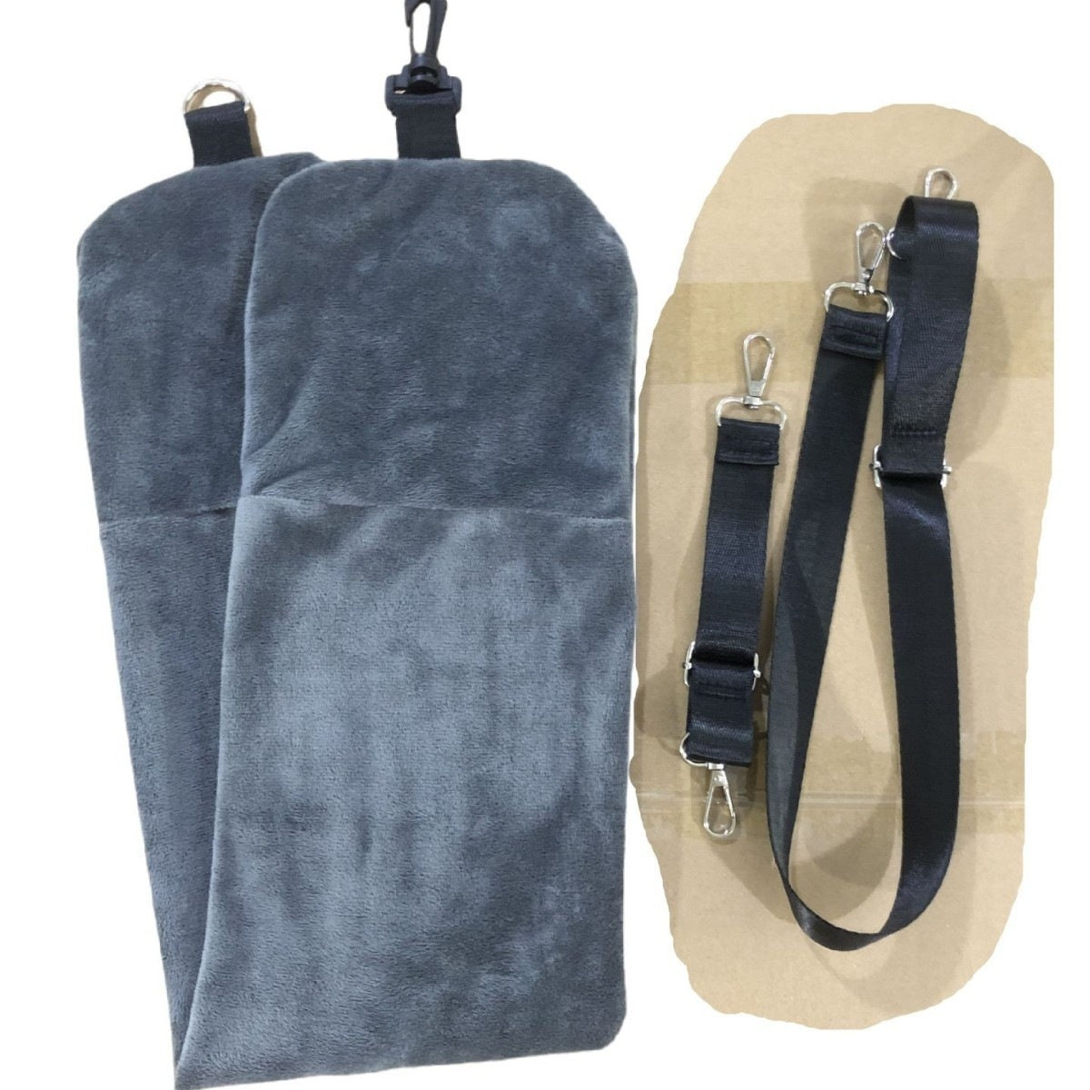 Long-Distance Airplane Portable U-Shaped Pillow - Dark Gray / 96x18