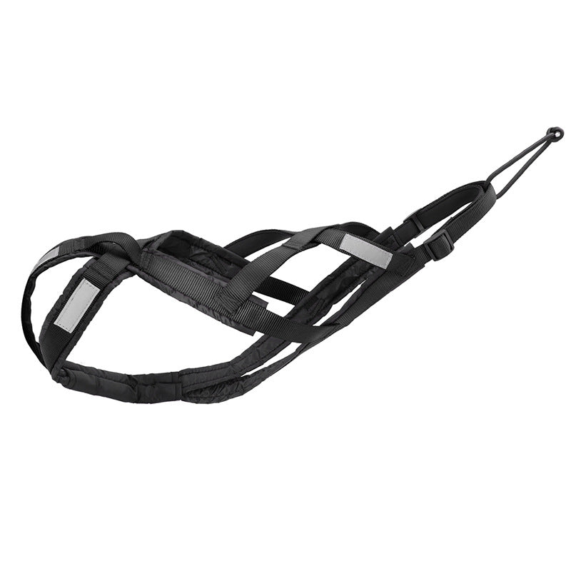 Large Dog Vest Alaska Sled Dog Hand Holding Rope - Dark Black / 2XL Size - Hair Remover