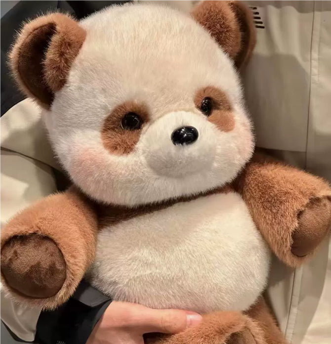 Children’s Plush Stuffed Animal for Unisex (Small) – Soft Hugging Doll - Panda brown / 45cm - None
