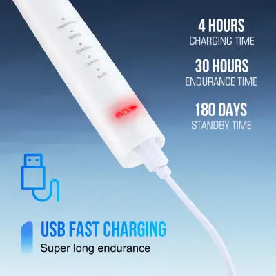 Home Electric Teeth Whitening Sonic Toothbrush for Stains and Calculus