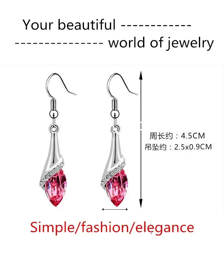 Delysia King Earrings - Trendy Shiny Gemstone Drop Earrings