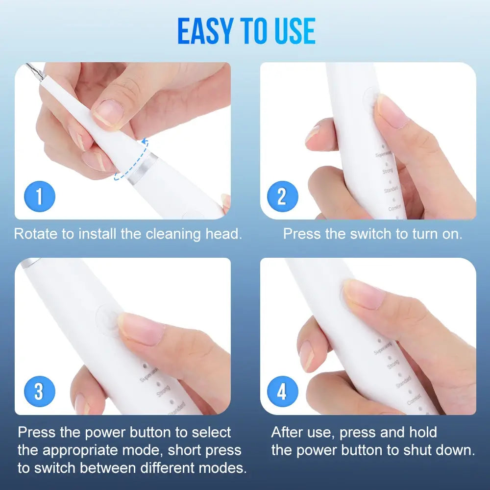 Home Electric Teeth Whitening Sonic Toothbrush for Stains and Calculus