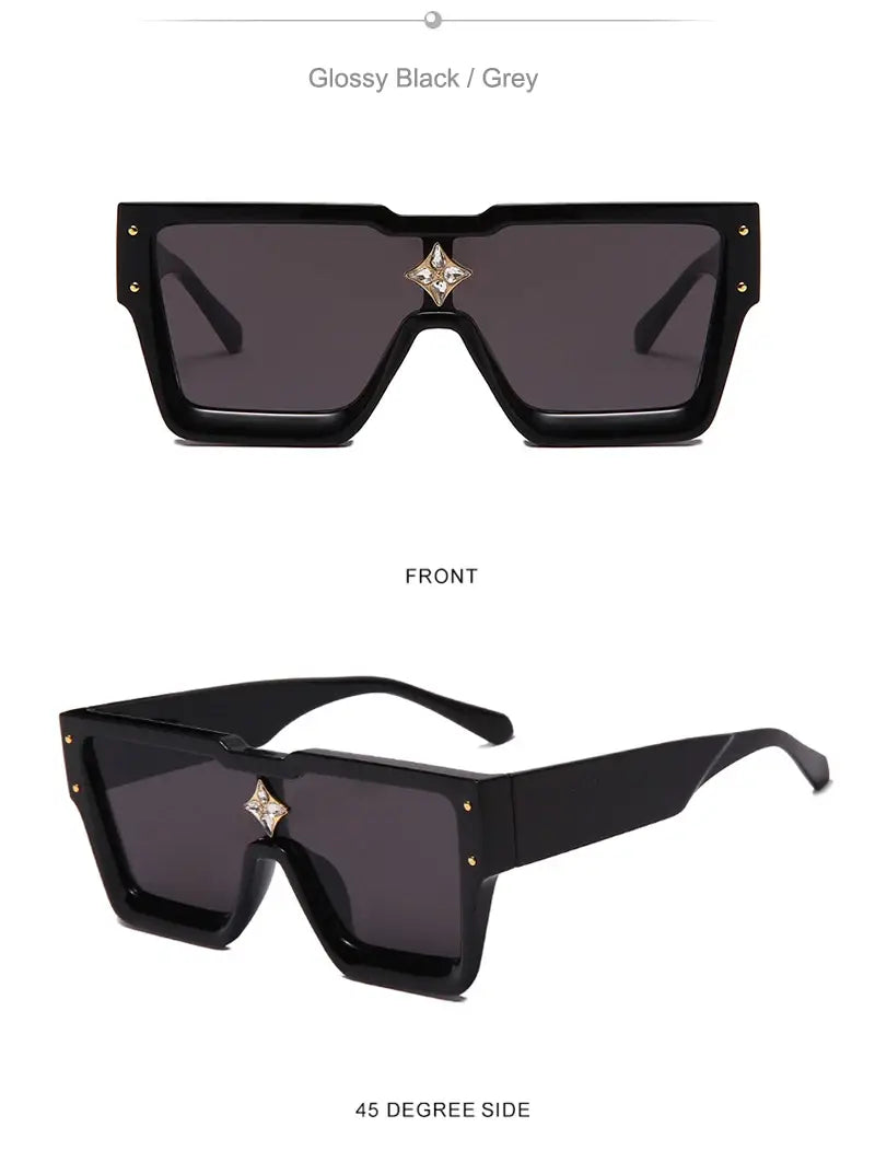 Luxury Sunglasses with Crystal Accents – SHAUNA Designer Sunglasses