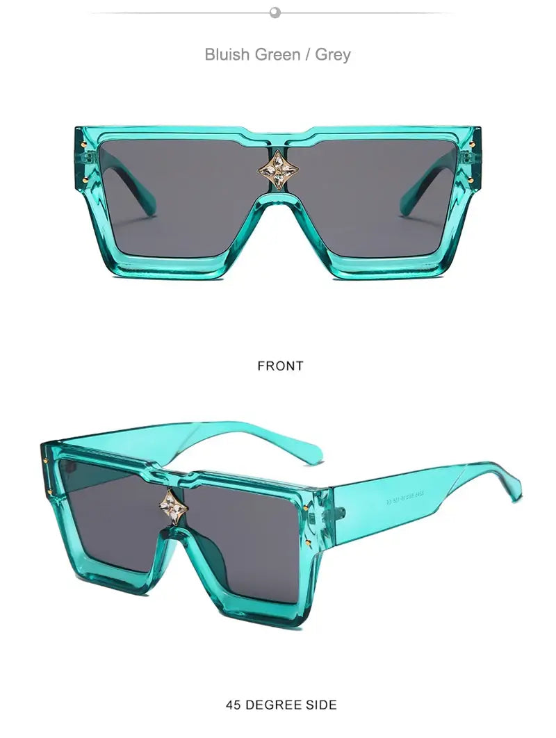 Luxury Sunglasses with Crystal Accents – SHAUNA Designer Sunglasses