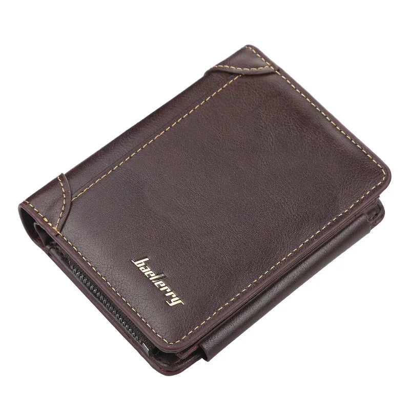 Men Wallets PU Leather Short Design Vintage Card Holder Purse