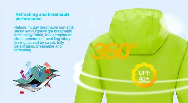 Waterproof Camping Rain Jacket and Sun Protection Windbreaker for All