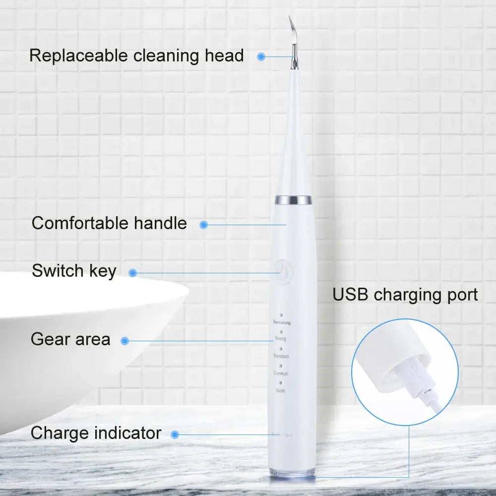 Home Electric Teeth Whitening Sonic Toothbrush for Stains and Calculus