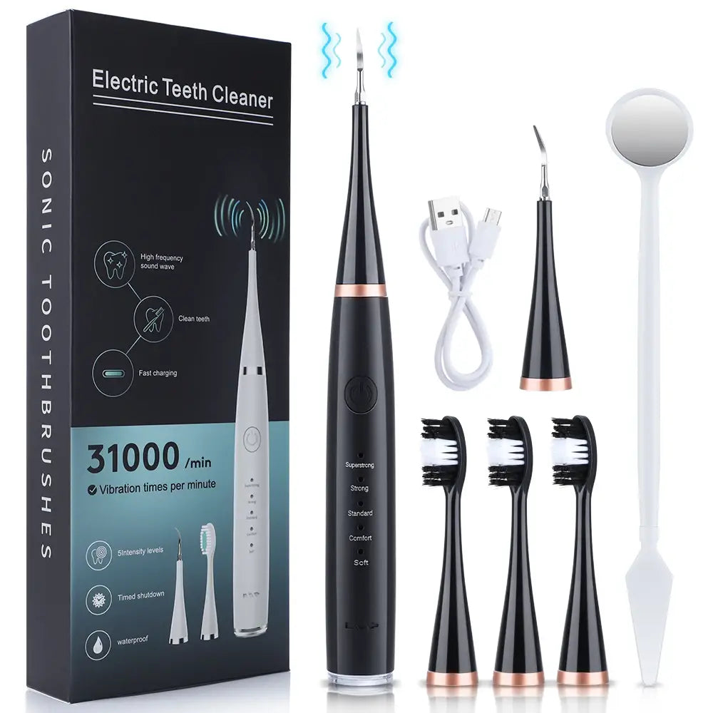 Home Electric Teeth Whitening Sonic Toothbrush for Stains and Calculus