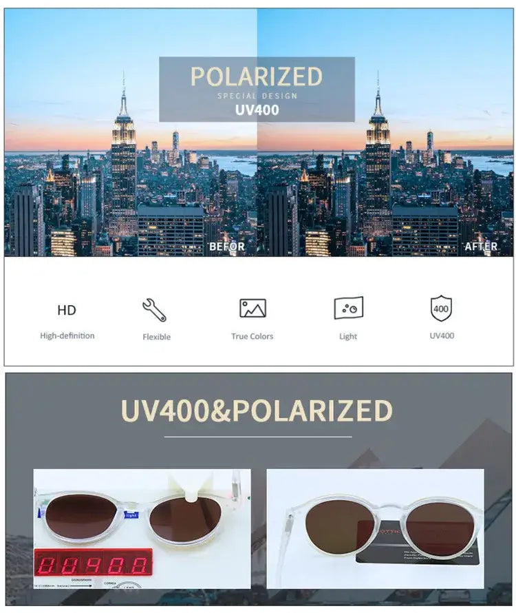 Polarized Sunglasses - ZENOTTIC Retro Style UV Protection