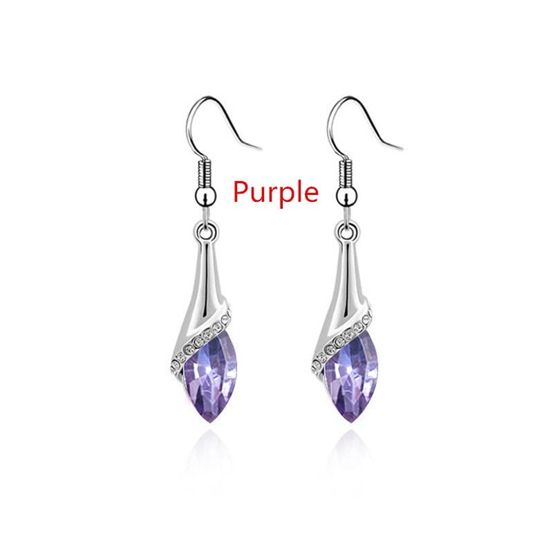 Delysia King Earrings - Trendy Shiny Gemstone Drop Earrings