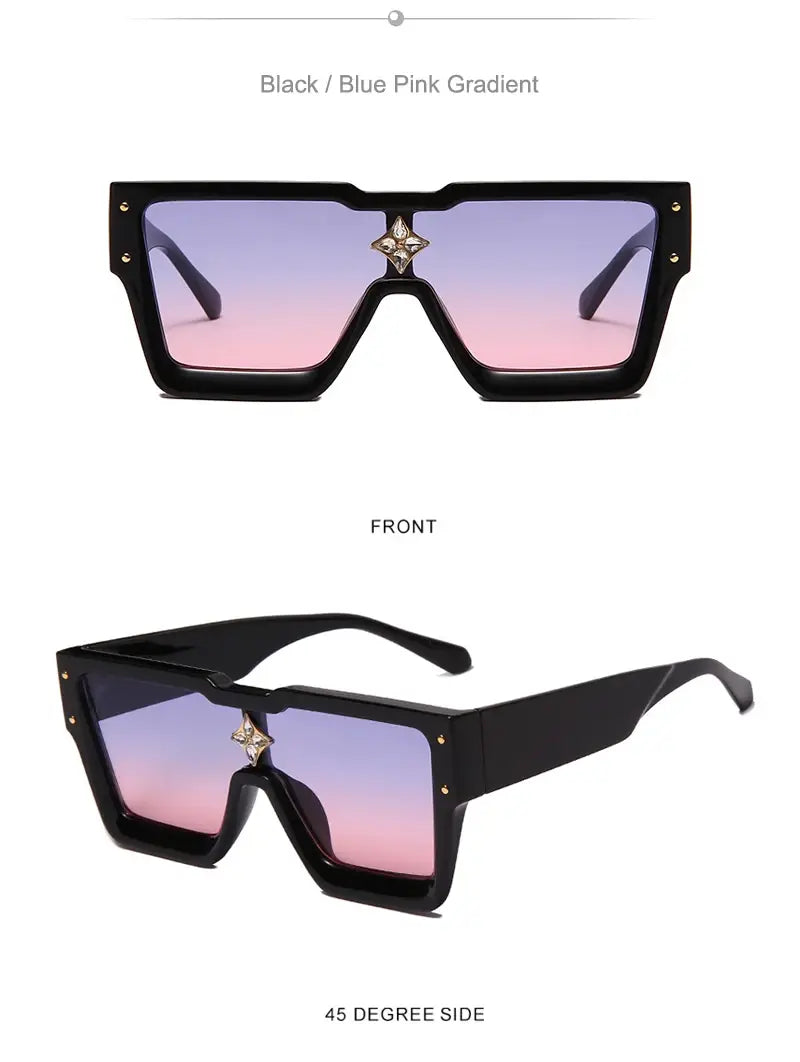 Luxury Sunglasses with Crystal Accents – SHAUNA Designer Sunglasses