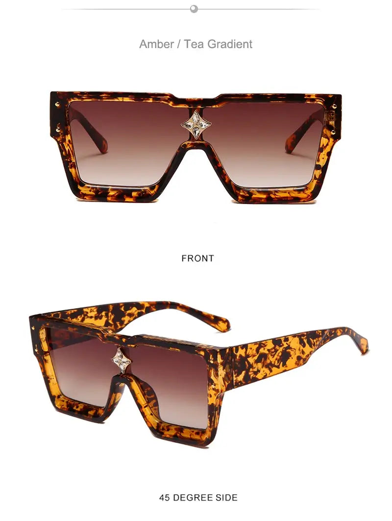 Luxury Sunglasses with Crystal Accents – SHAUNA Designer Sunglasses