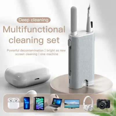 Computer Keyboard Cleaner Brush Multi-function Cleaning Brush Earphone Cleaning Pen Cleaner Keycap Puller 8-in-1