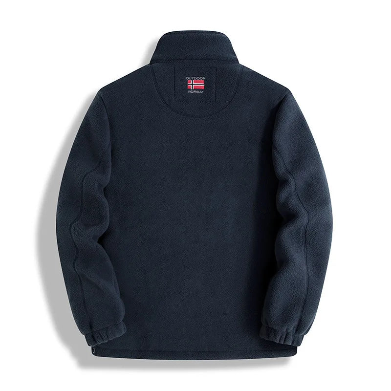 Men's Fleece Storm Jacket Thickened Warm Outdoor Casual Style